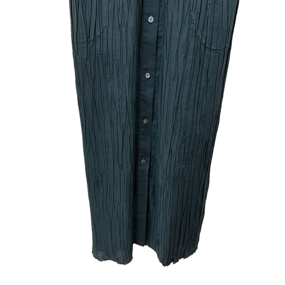 Theory Gathered Cami Midi-Dress, Hunter Green, Medium - Picture 6 of 13